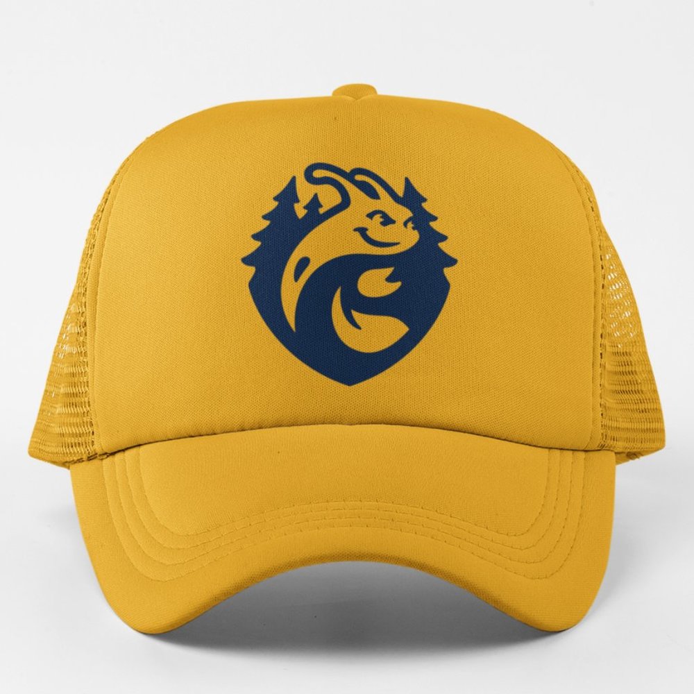 NEW UC Santa Cruz Banana Slugs Shield Foam Trucker Snapback Hat GOLDEN YELLOW